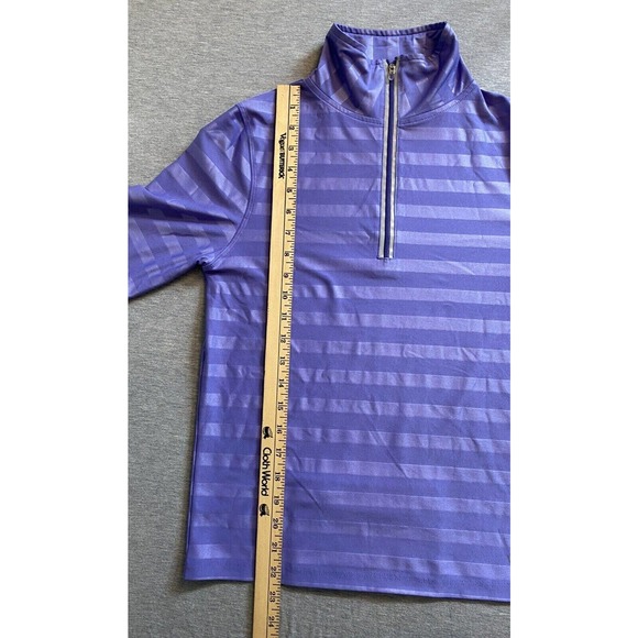 Vogo Athletica Striped 1/4 Zip Athletic Jacket Thumbholes Womens Size Small S - Picture 7 of 7